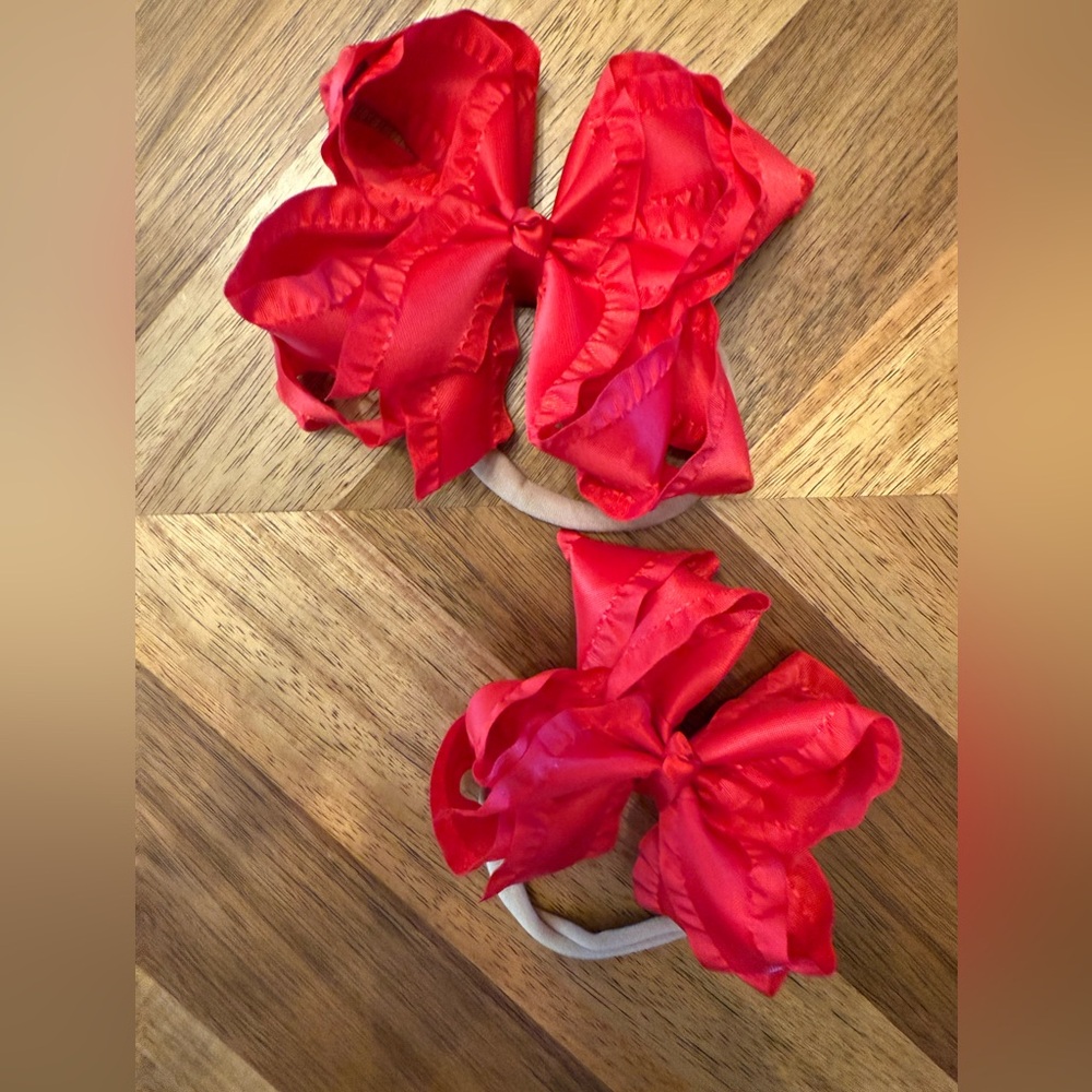 Red Hair Bows